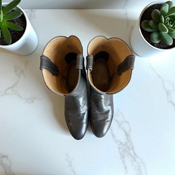 Mens Justin Gray Leather Western Cowboy Boots Style 3025 Size 10.5 B - Picture 5 of 7